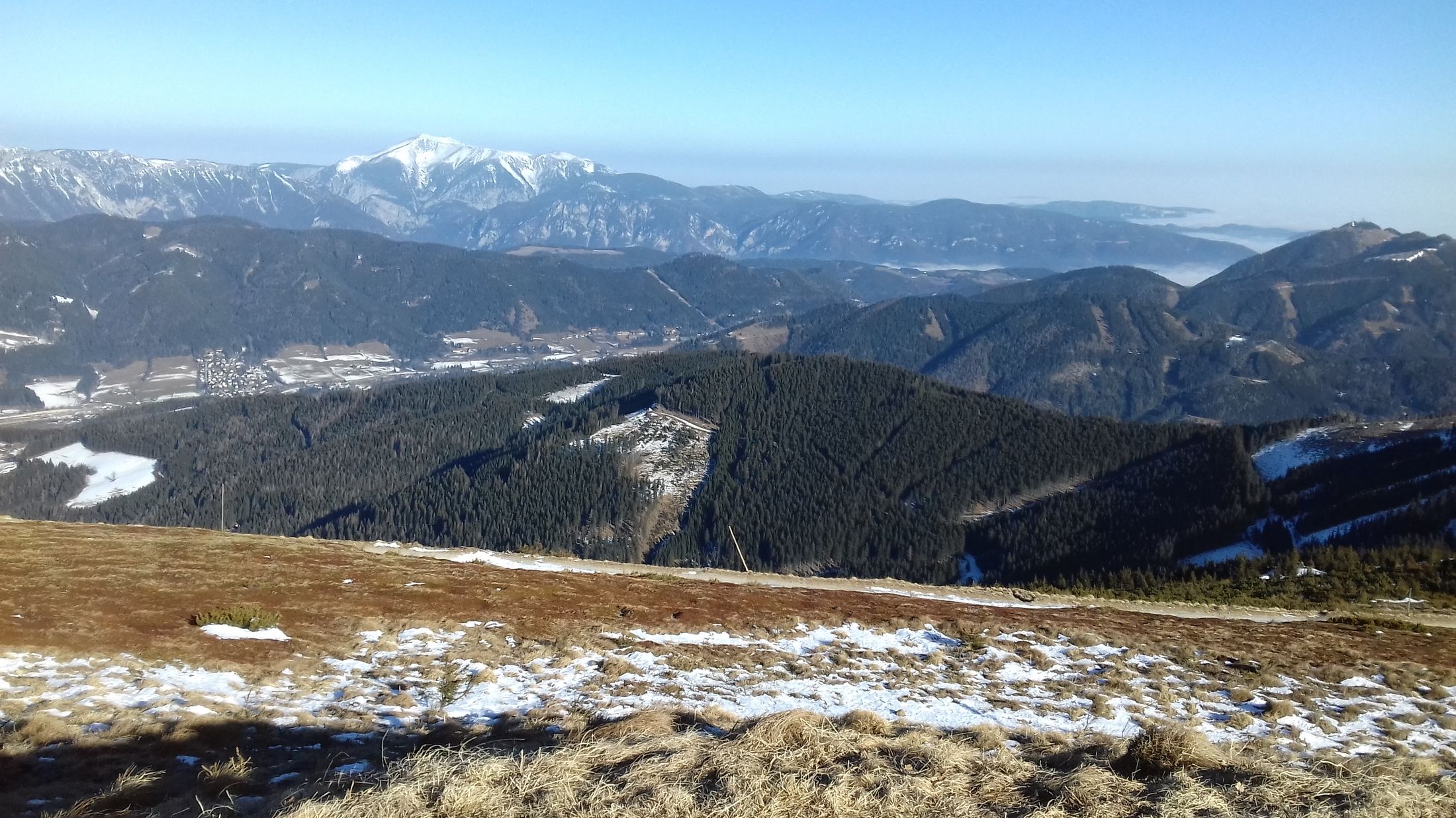 Stuhleck, Rakousko, vyhlídka na Schneeberg